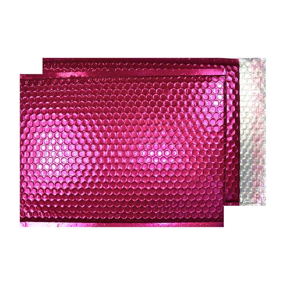 Party Pink Gloss 250mm x 180mm Bubble Lined Envelopes (Box Of 100)
