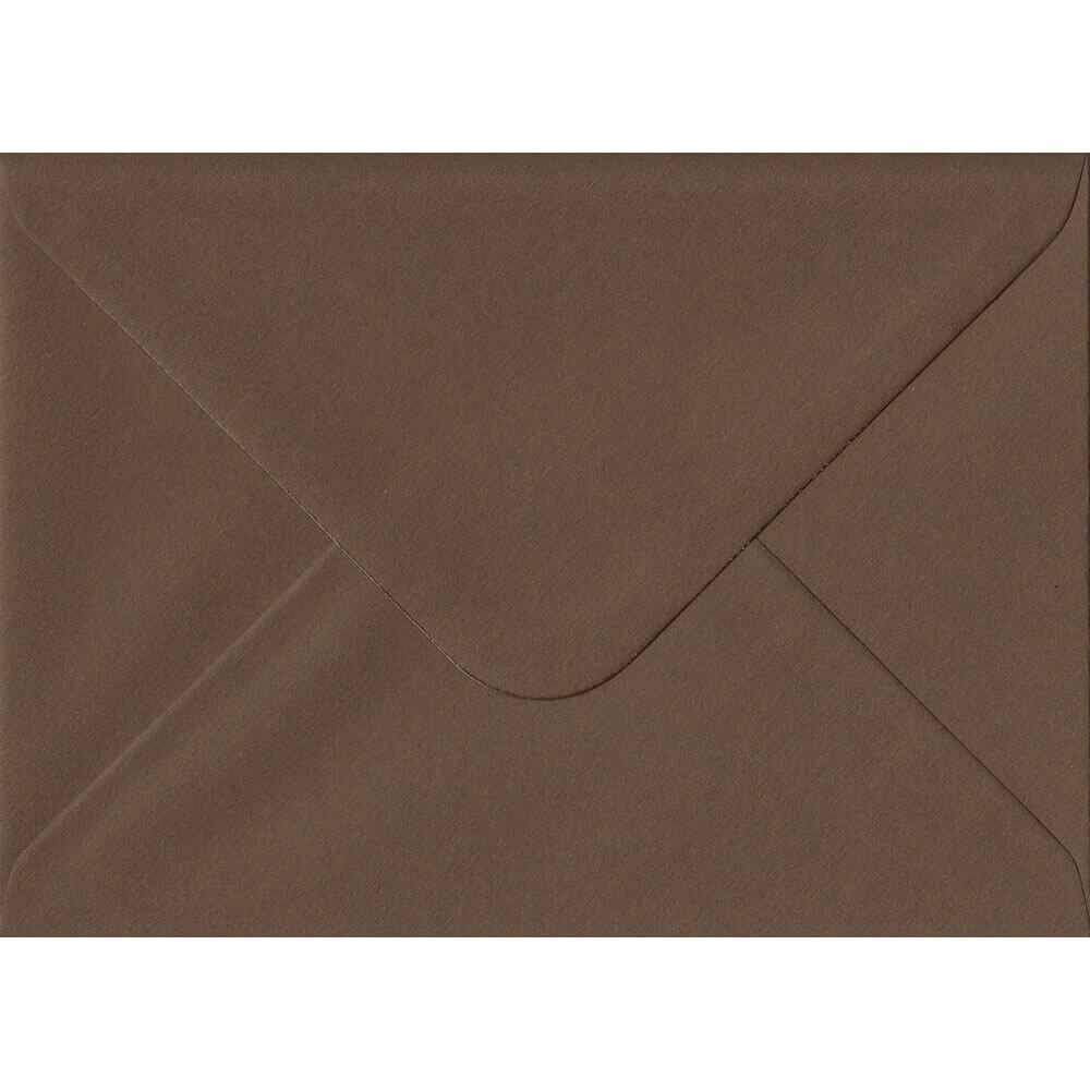 Chocolate Brown 114mm x 162mm 100gsm Gummed C6/Quarter A4 Sized Envelope