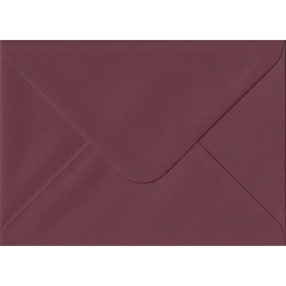 100 A6 Red Envelopes. Deep Bordeaux Red. 114mm x 162mm. 120gsm paper. Gummed Flap.