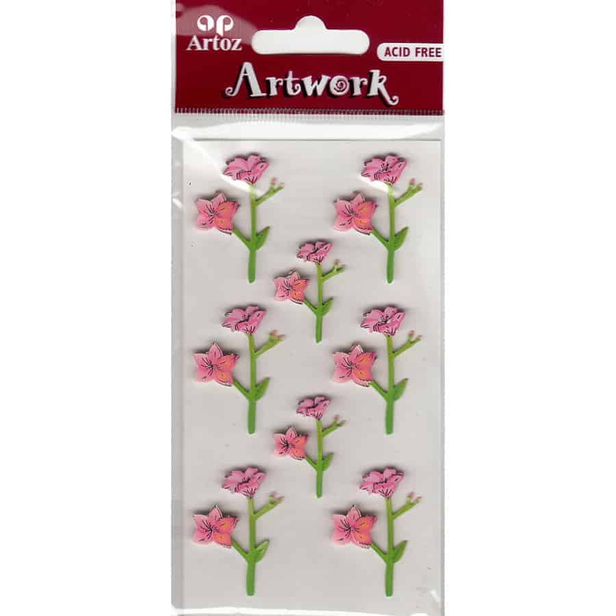 Pink Orchids Craft Embellishment By Artoz