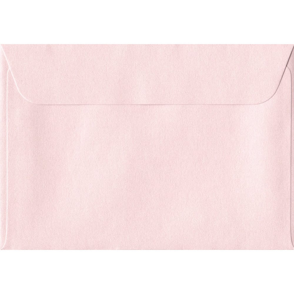 114mm x 162mm Ballerina Pink Pearlescent Envelope. C6/A6 Paper Size. Peel/Seal Flap. 120gsm Paper.