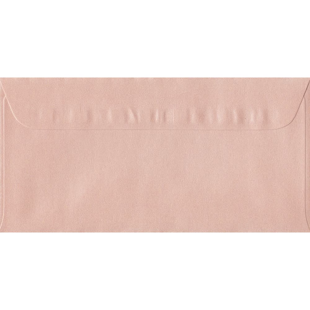 114mm x 224mm Peach Pearlescent Envelope. DL Paper Size. Peel/Seal Flap. 120gsm Paper.