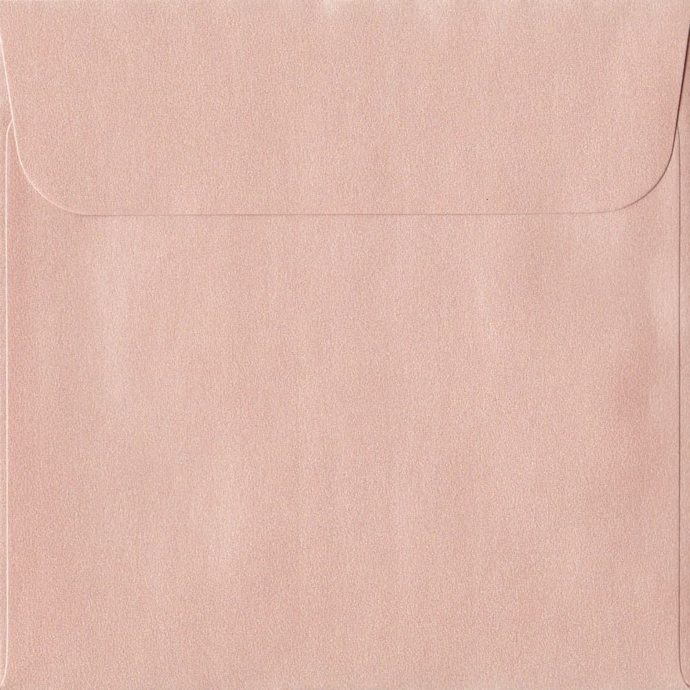 160mm x 160mm Peach Pearlescent Envelope. Square Paper Size. Peel/Seal Flap. 120gsm Paper.