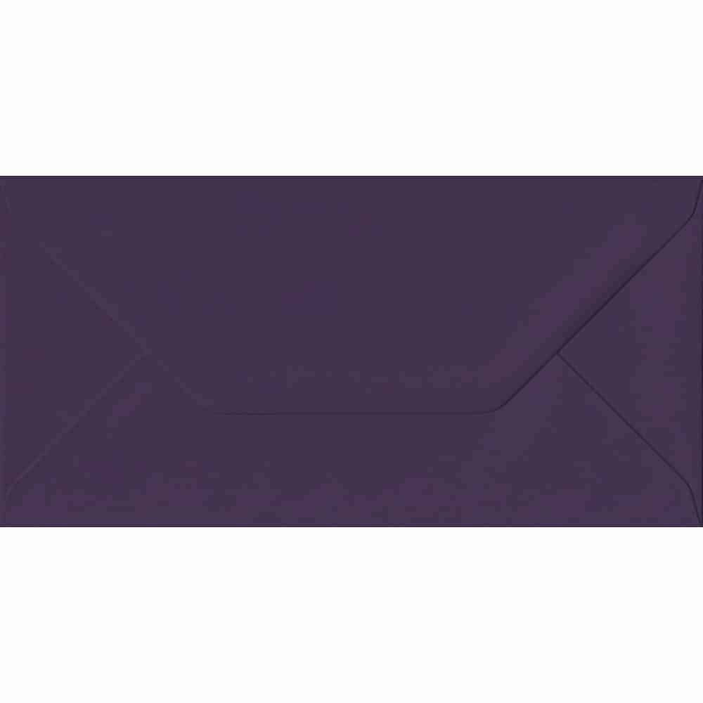 110mm x 220mm Aubergine Extra Thick Envelope. DL Envelopes Size. Gummed Flap. 135gsm Paper.