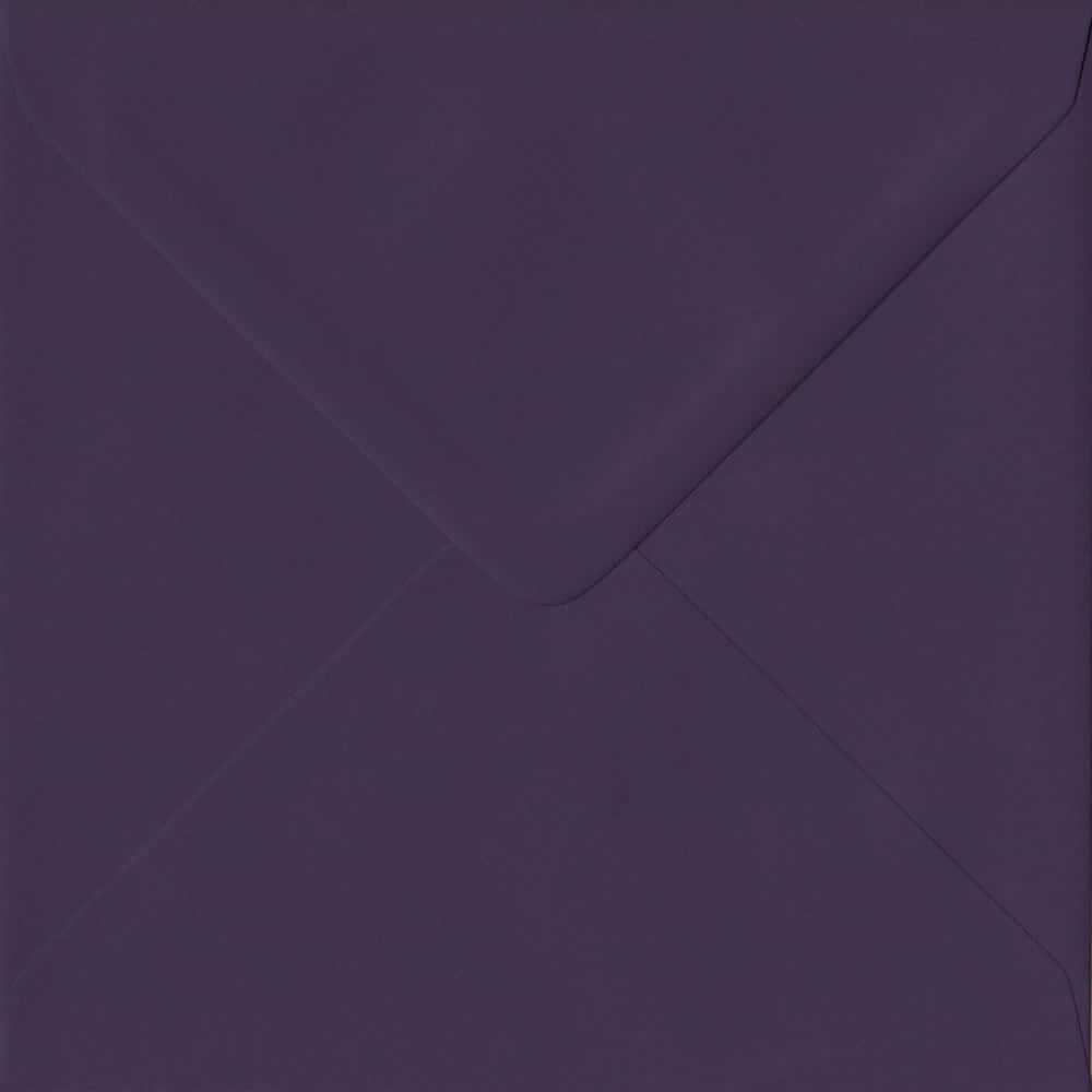155mm x 155mm Aubergine Extra Thick Envelope. Square Envelopes Size. Gummed Flap. 135gsm Paper.