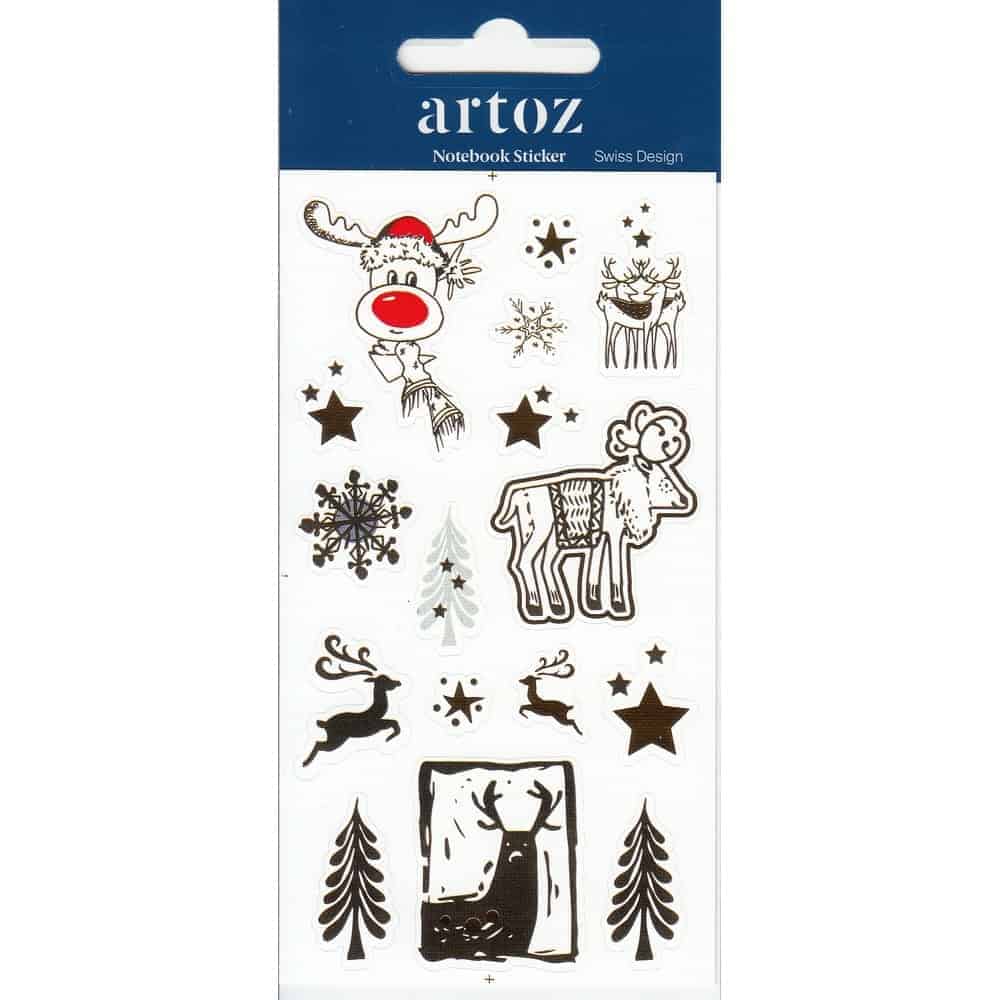 Christmas Reindeer Self Adhesive Stickers By Artoz