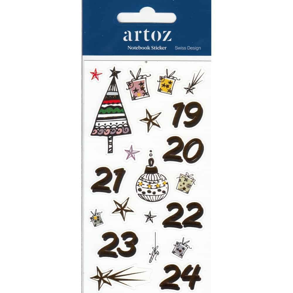 Christmas Advent Calender (Day 19-24) Self Adhesive Stickers By Artoz