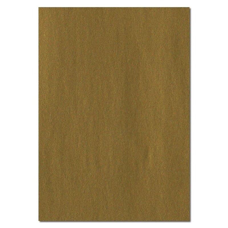 297mm x 210mm Gold Metallic Solid Paper. A4 Sheet Size. 100gsm Gold Paper.