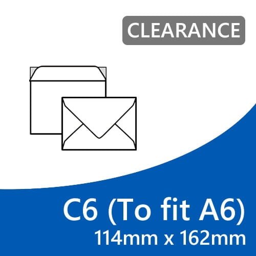End Of Line C6/A6 Envelopes