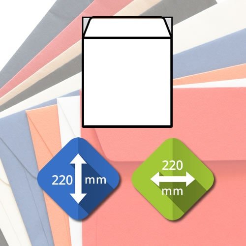 220mm Square Peel Seal Envelopes