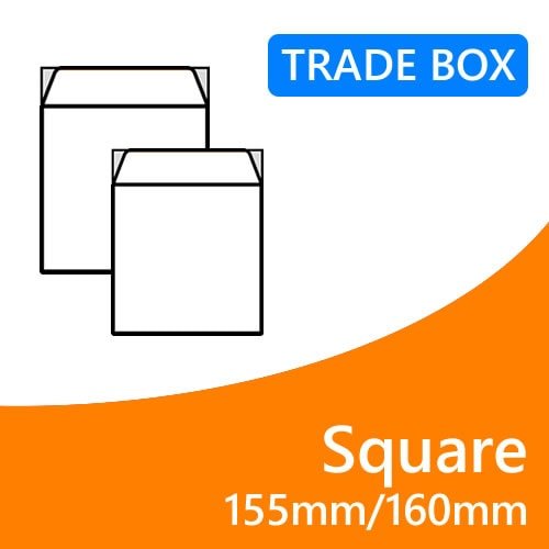 155mm/160mm Square Envelopes (Trade Box)